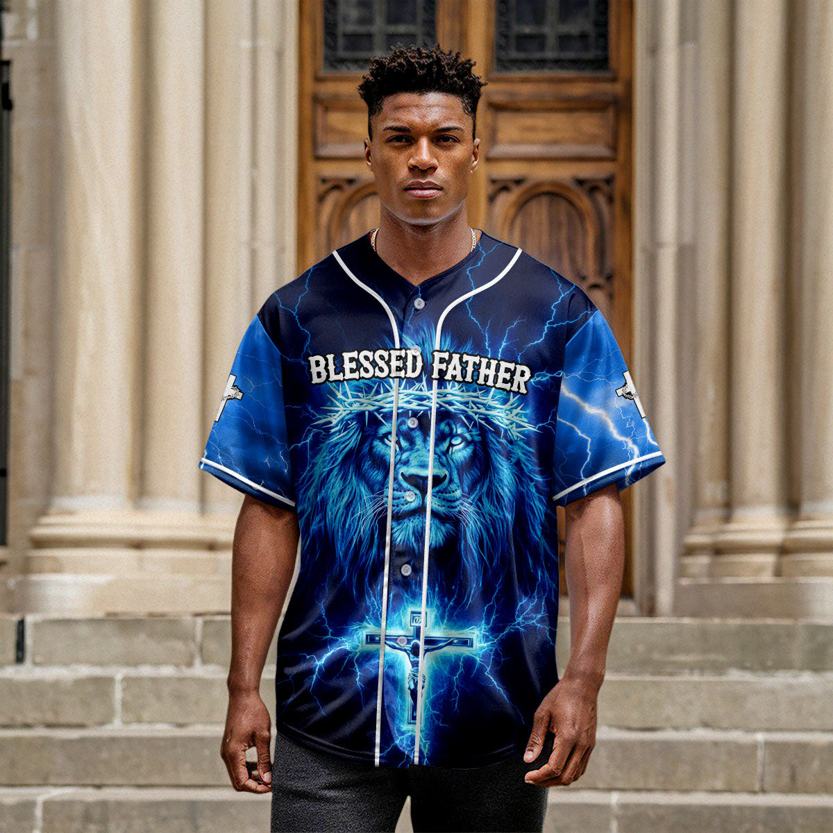 Blessed Father Baseball Jersey
