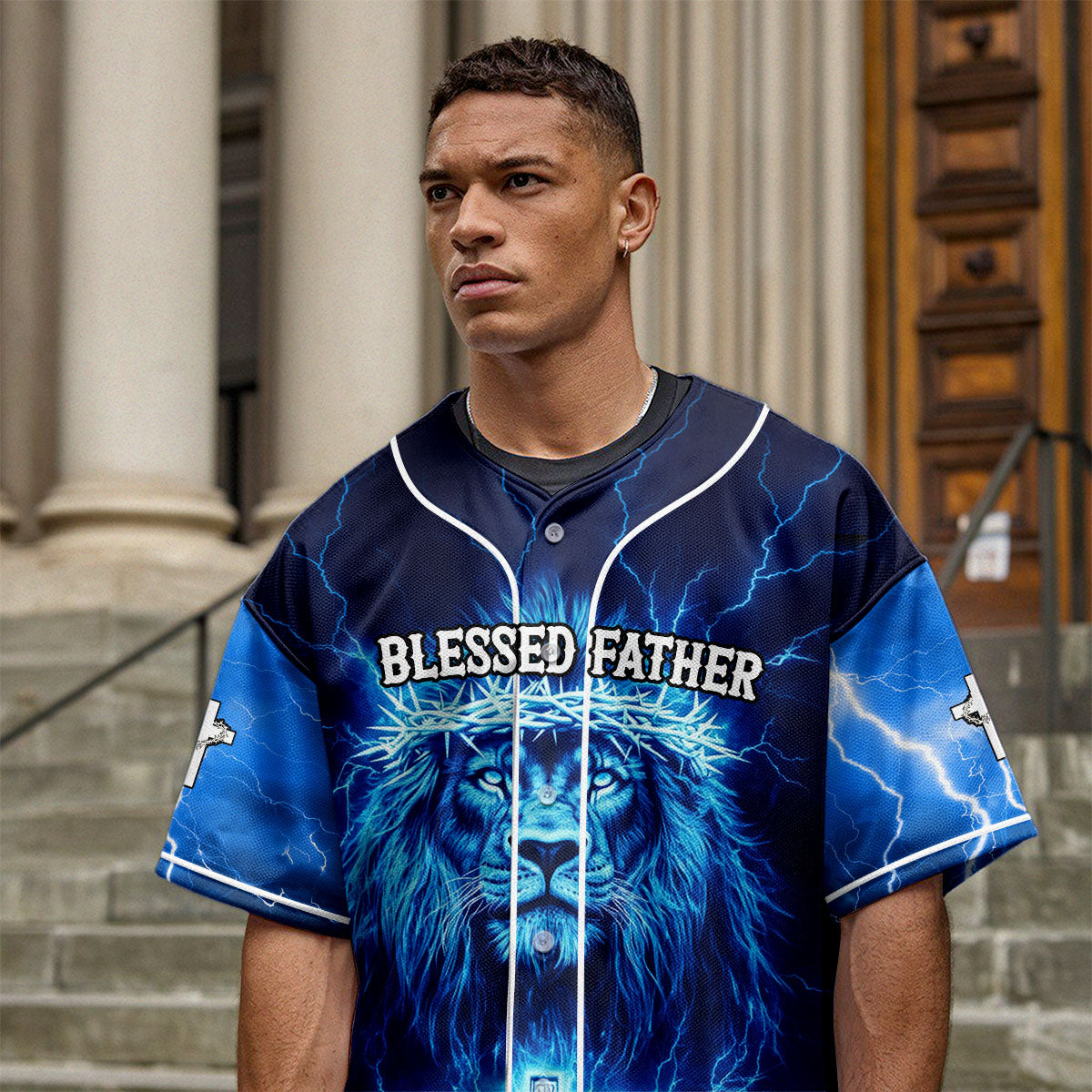 Blessed Father Baseball Jersey