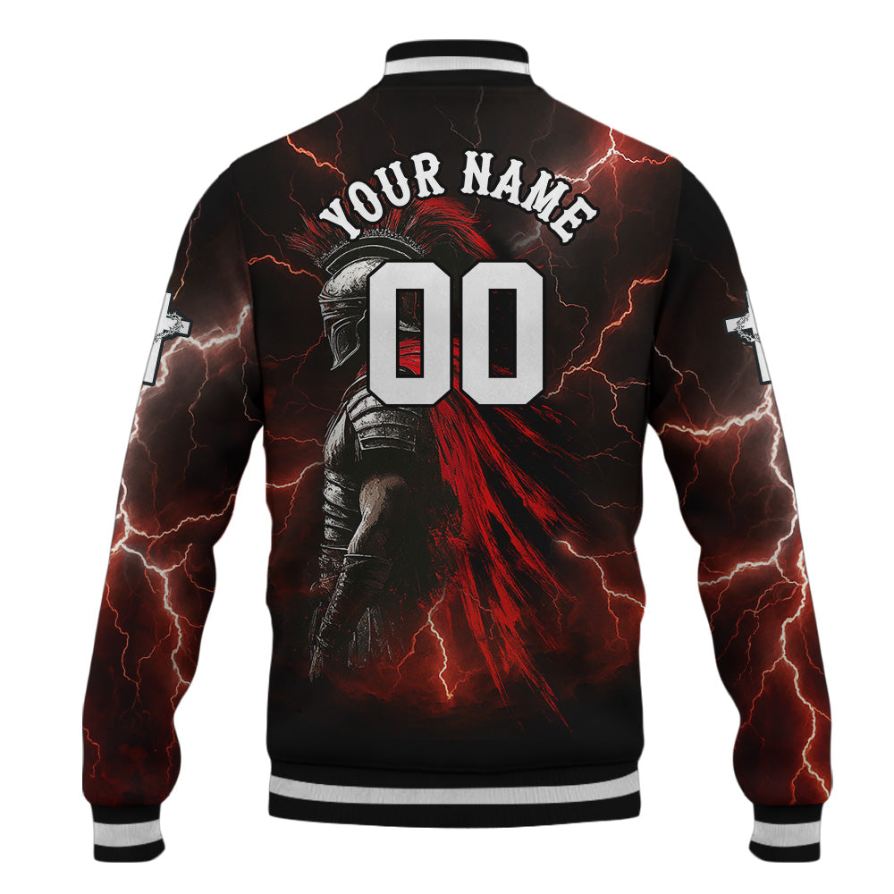 A Child Of God A Man Of Faith A Warrior Of Christ Baseball Jacket