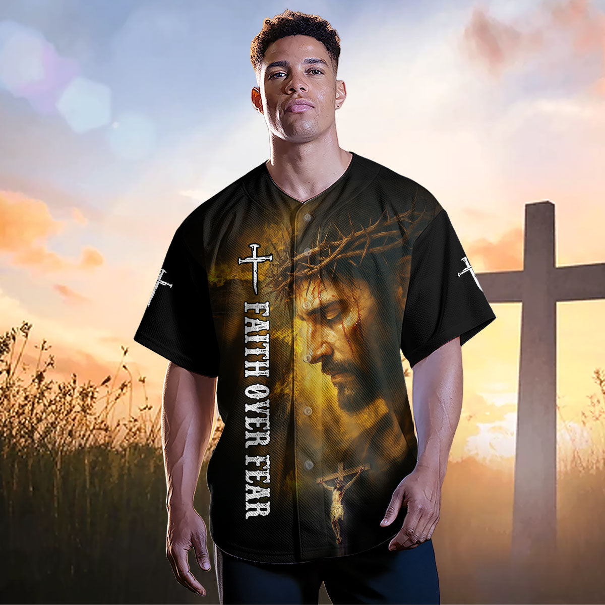 1 Cross 3 Nails 4 Given Baseball Jersey Deal
