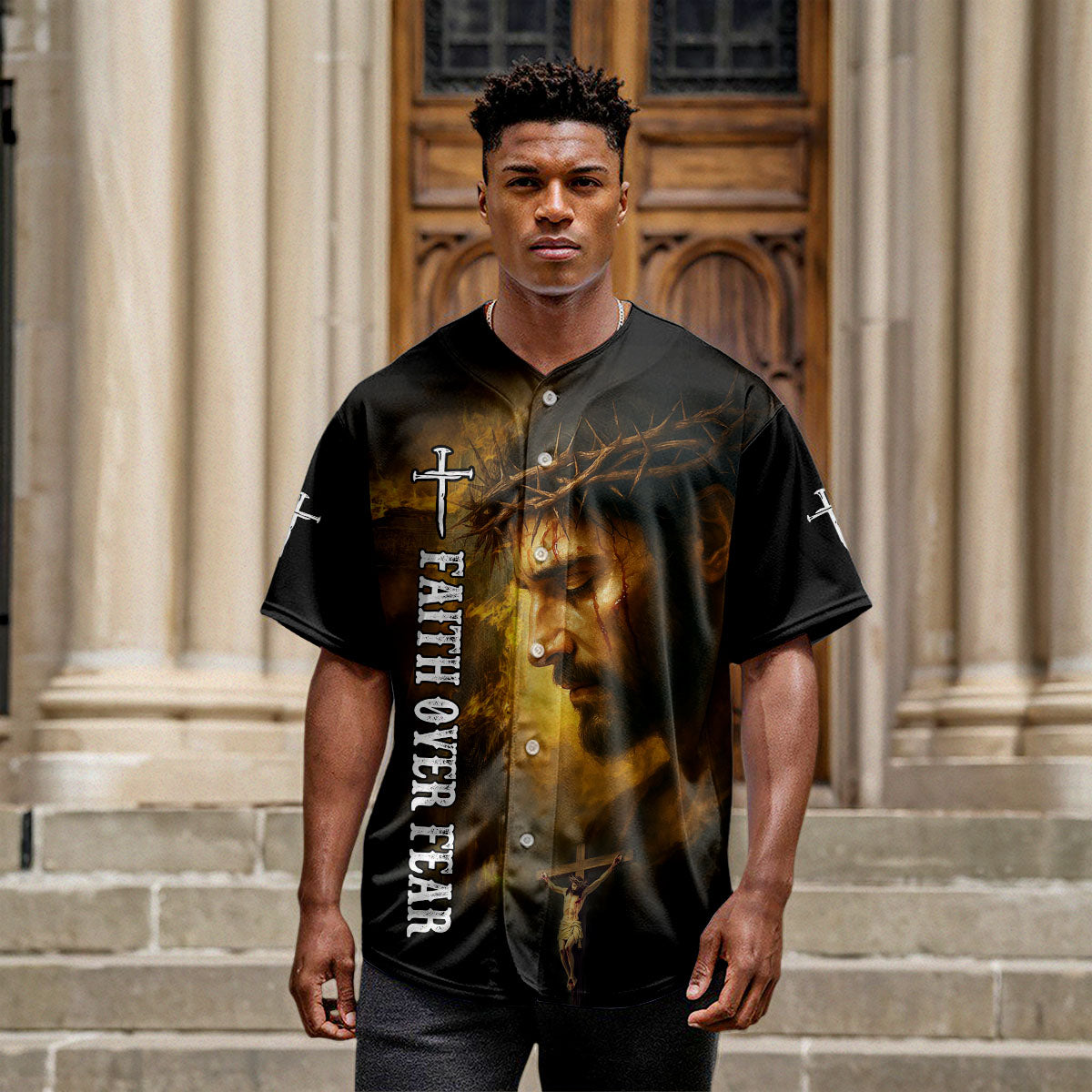 1 Cross 3 Nails 4 Given Baseball Jersey Deal