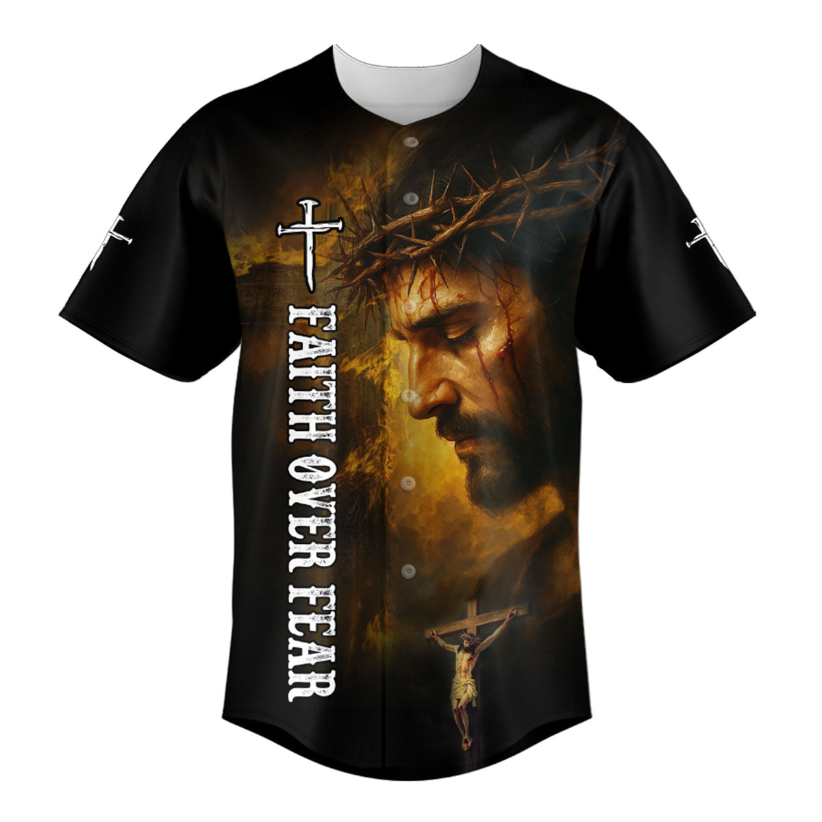 1 Cross 3 Nails 4 Given Baseball Jersey