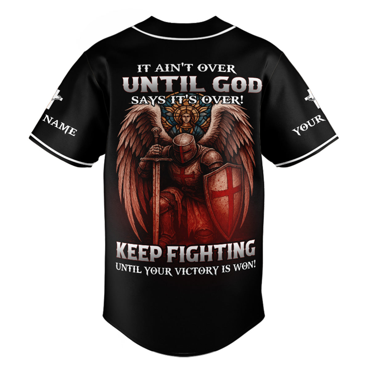 It Ain't Over Until God Custom Name Baseball Jersey