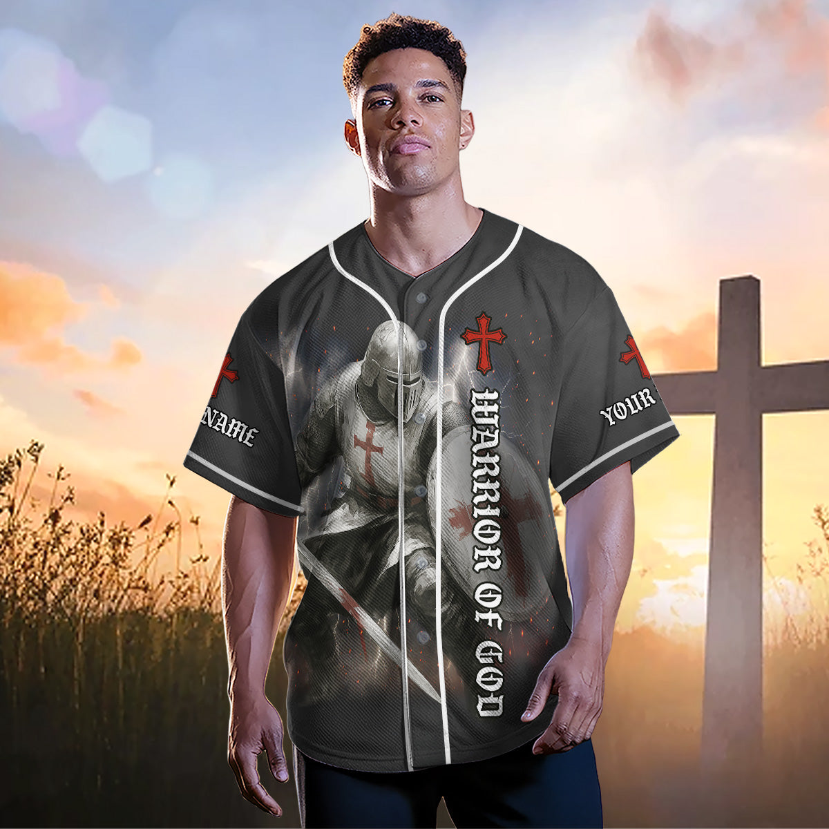 A Warrior Of Christ Custom Name Baseball Jersey