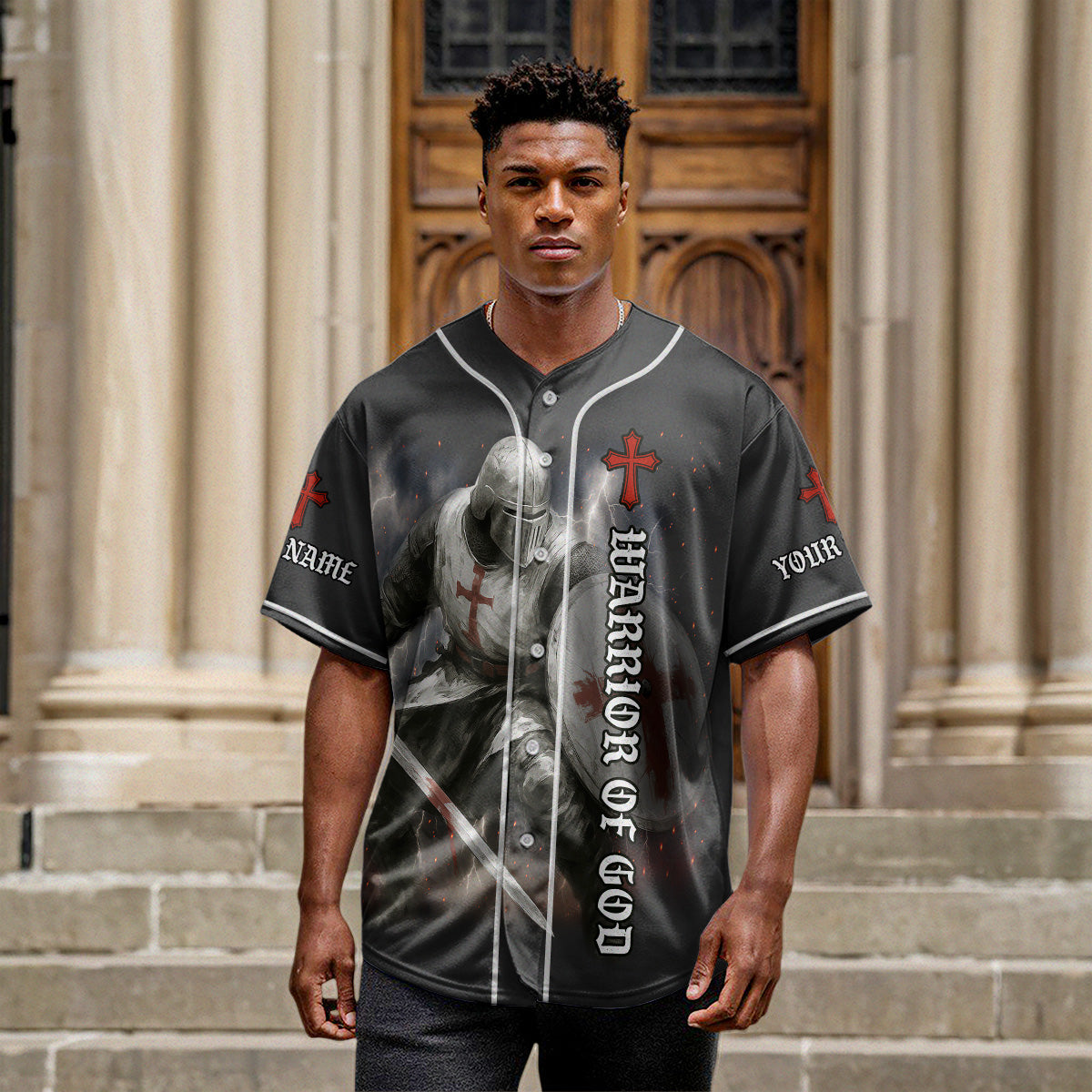 A Warrior Of Christ Custom Name Baseball Jersey
