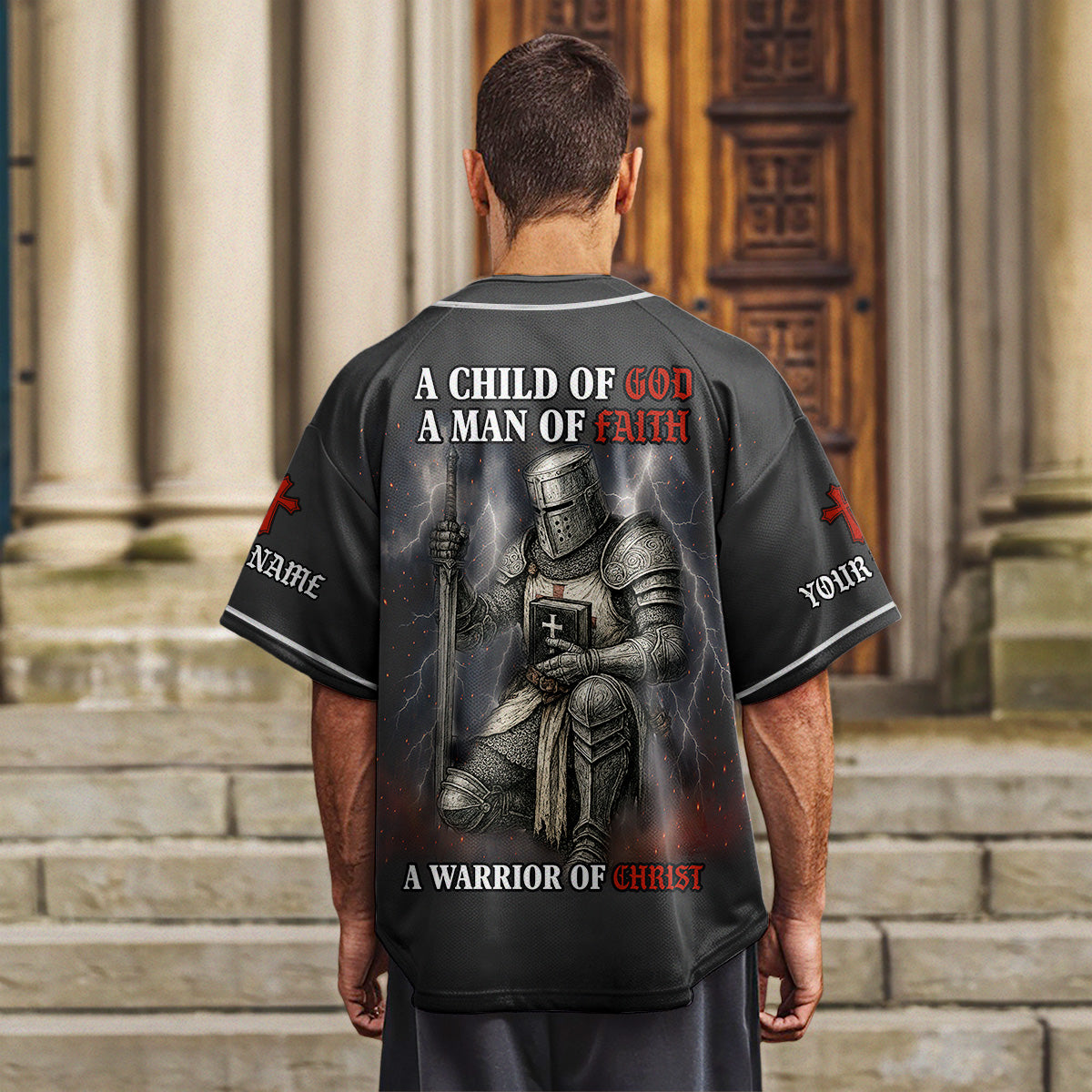 A Warrior Of Christ Custom Name Baseball Jersey