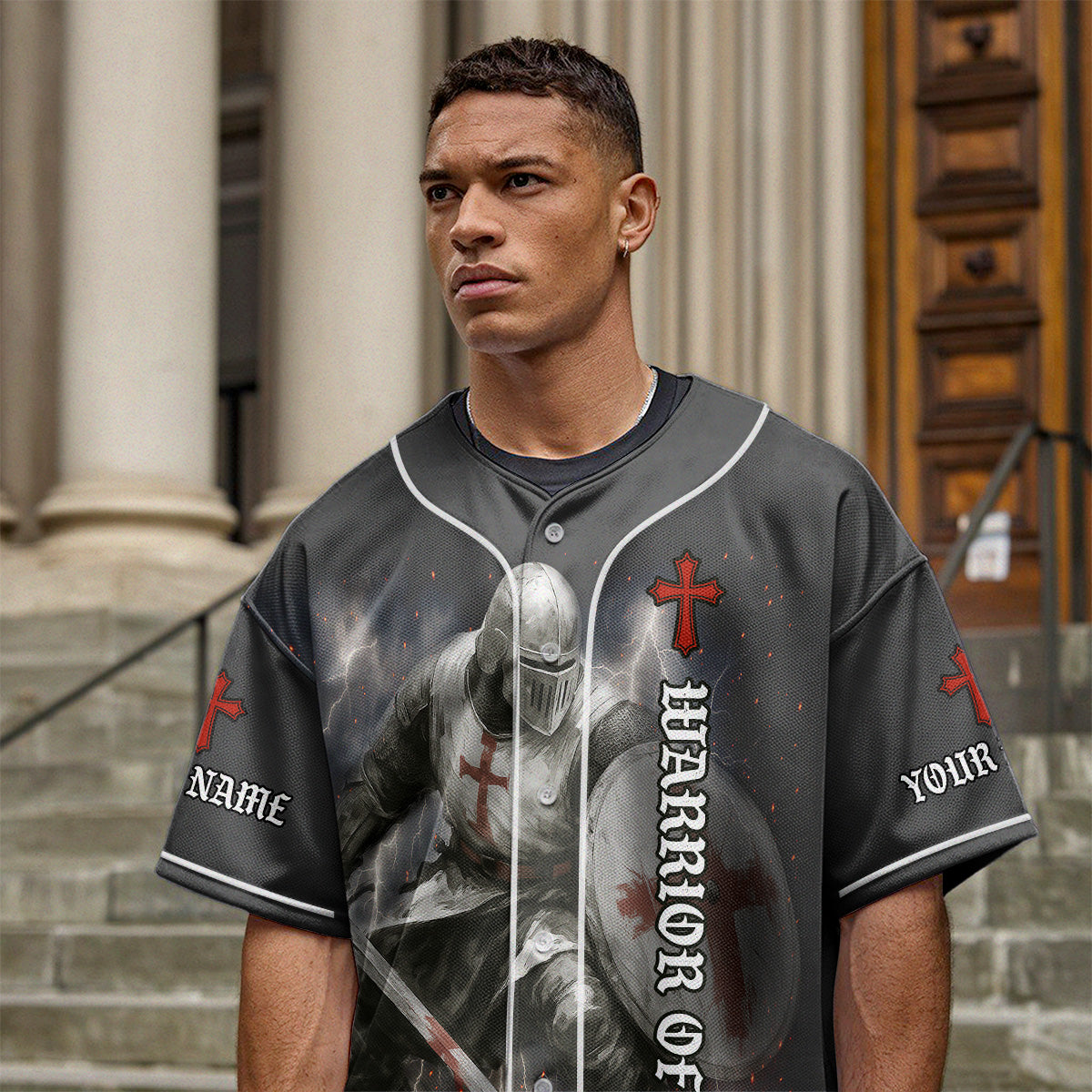 A Warrior Of Christ Custom Name Baseball Jersey