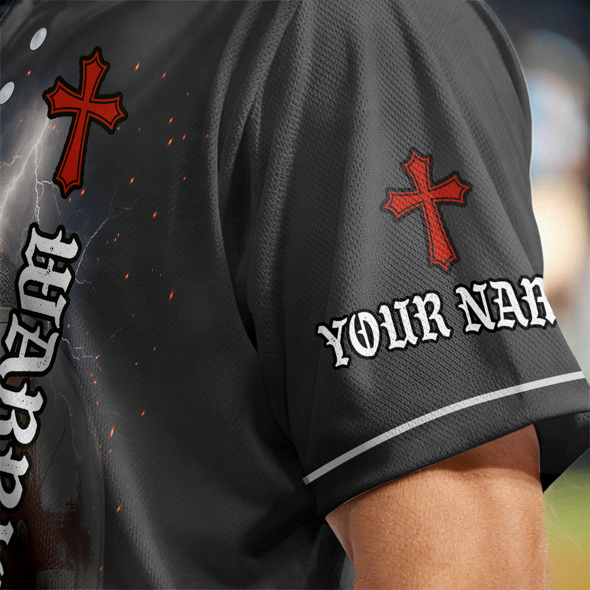 A Warrior Of Christ Custom Name Baseball Jersey