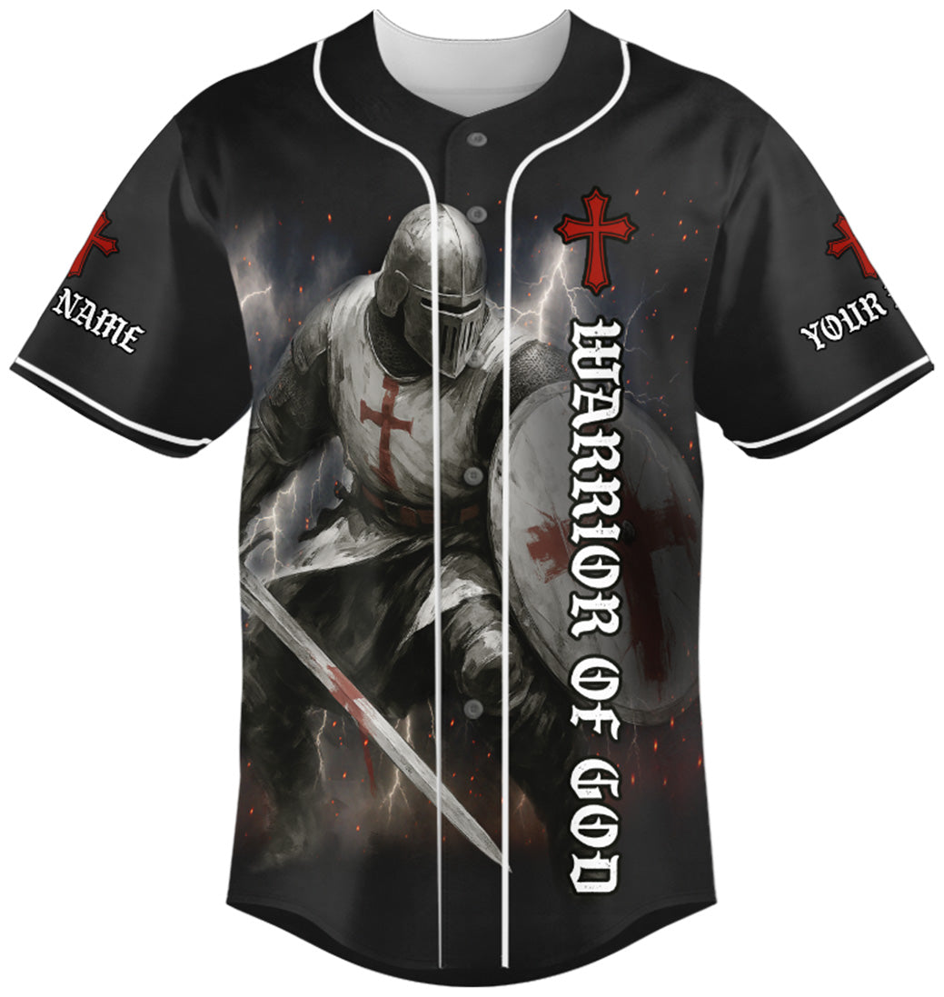 A Warrior Of Christ Custom Name Baseball Jersey