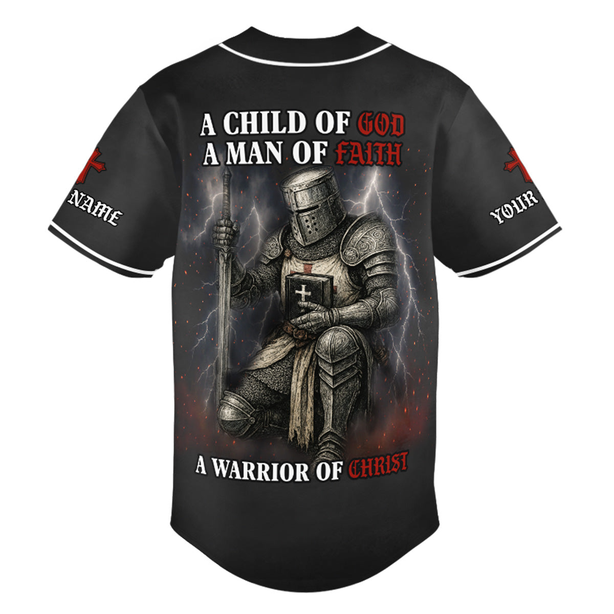 A Warrior Of Christ Custom Name Baseball Jersey