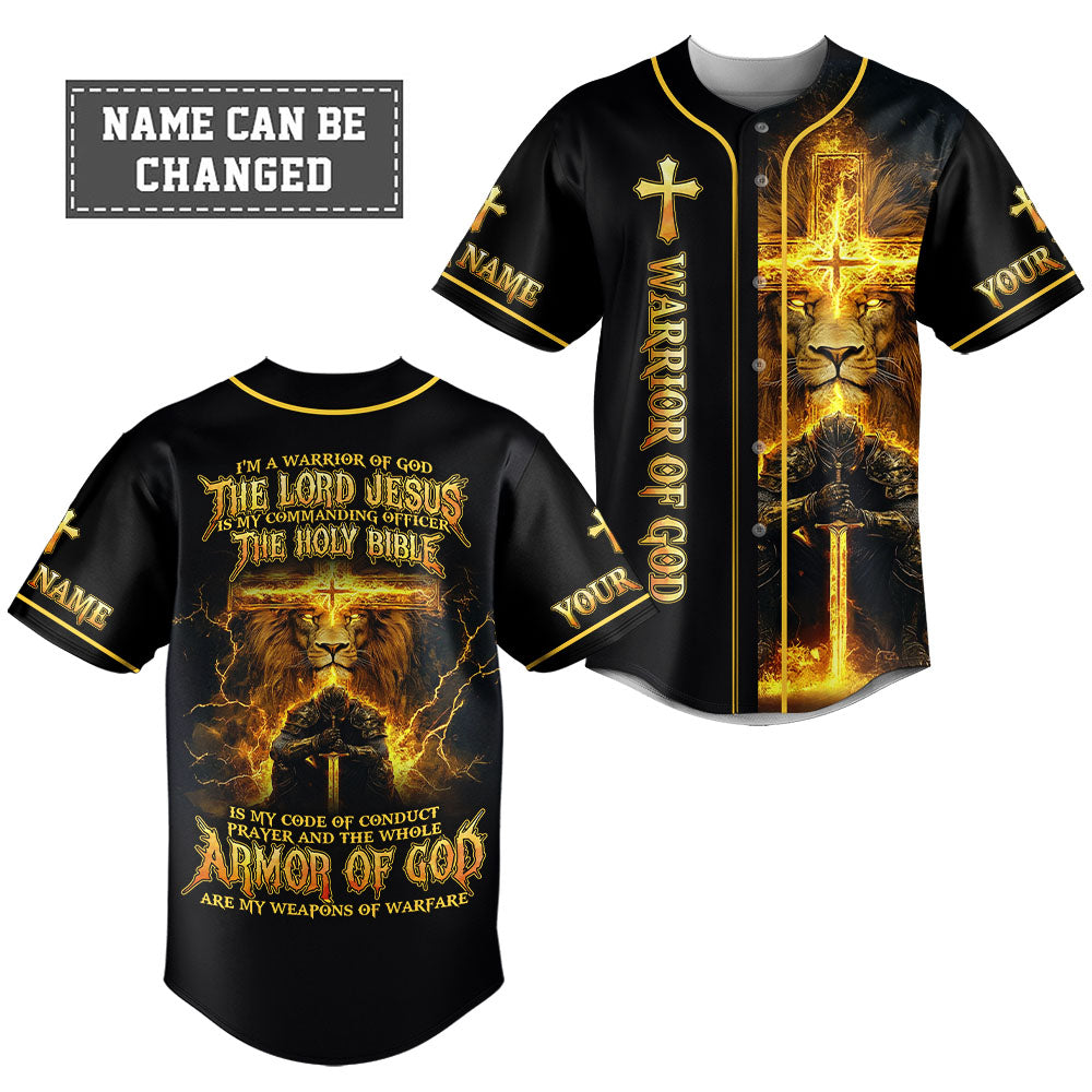 I'm A Warrior Of God Custom Name Baseball Jersey