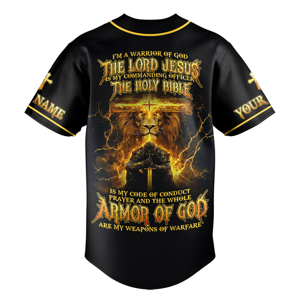 I'm A Warrior Of God Custom Name Baseball Jersey