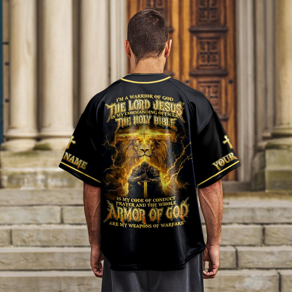 I'm A Warrior Of God Custom Name Baseball Jersey