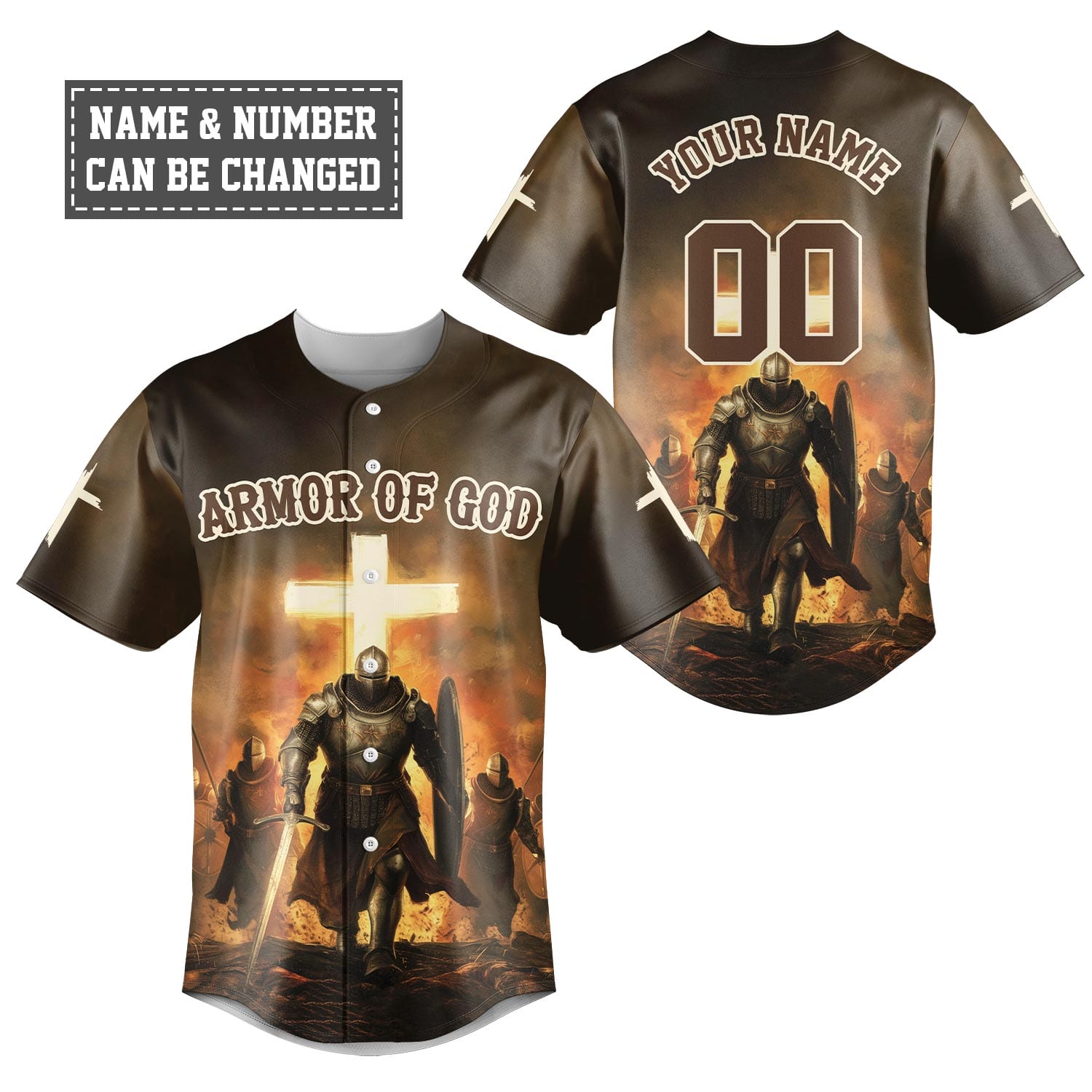 Armor of God Warrior Baseball Jersey