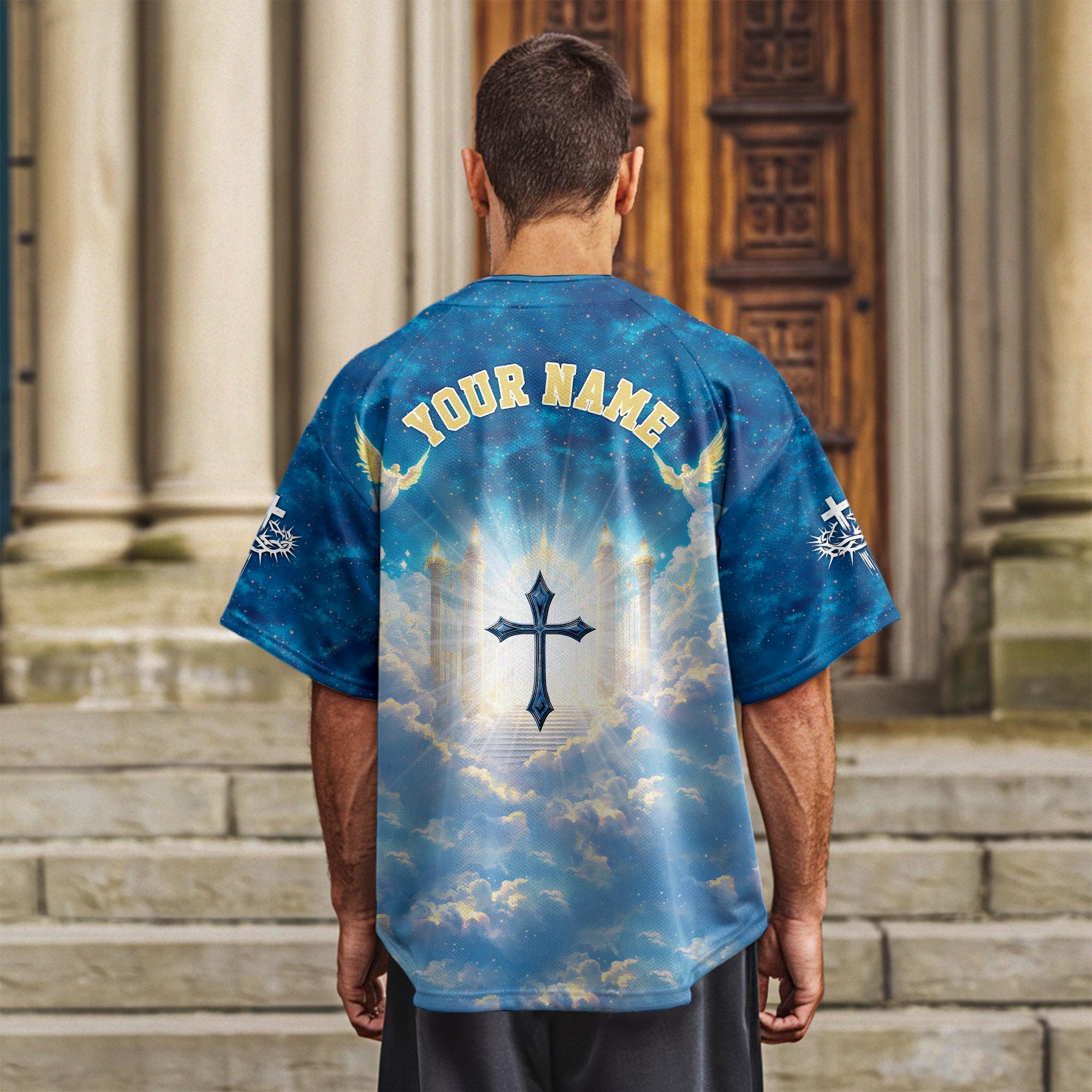 Jesus is the Key to Heaven Custom Name Baseball Jersey