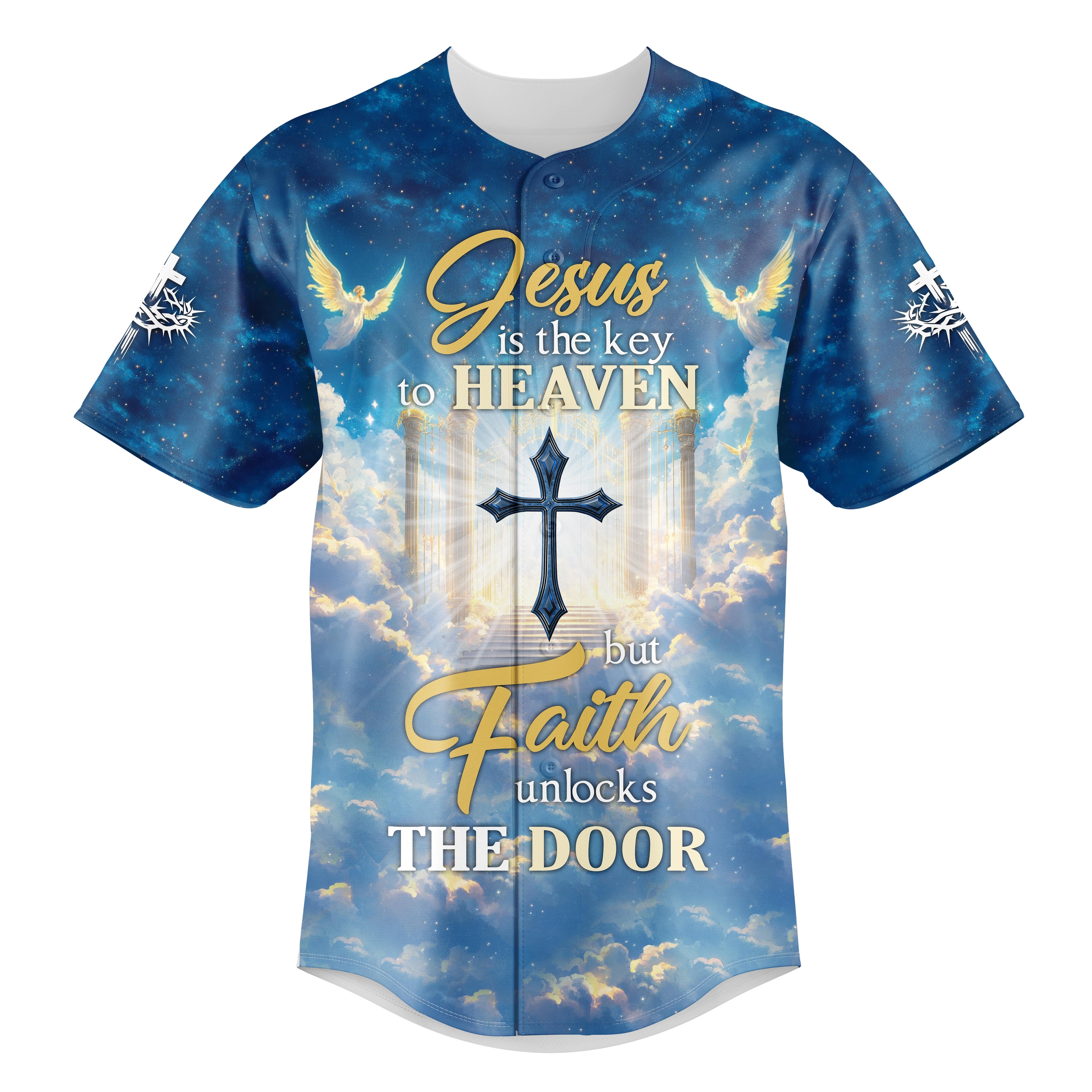 Jesus is the Key to Heaven Custom Name Baseball Jersey