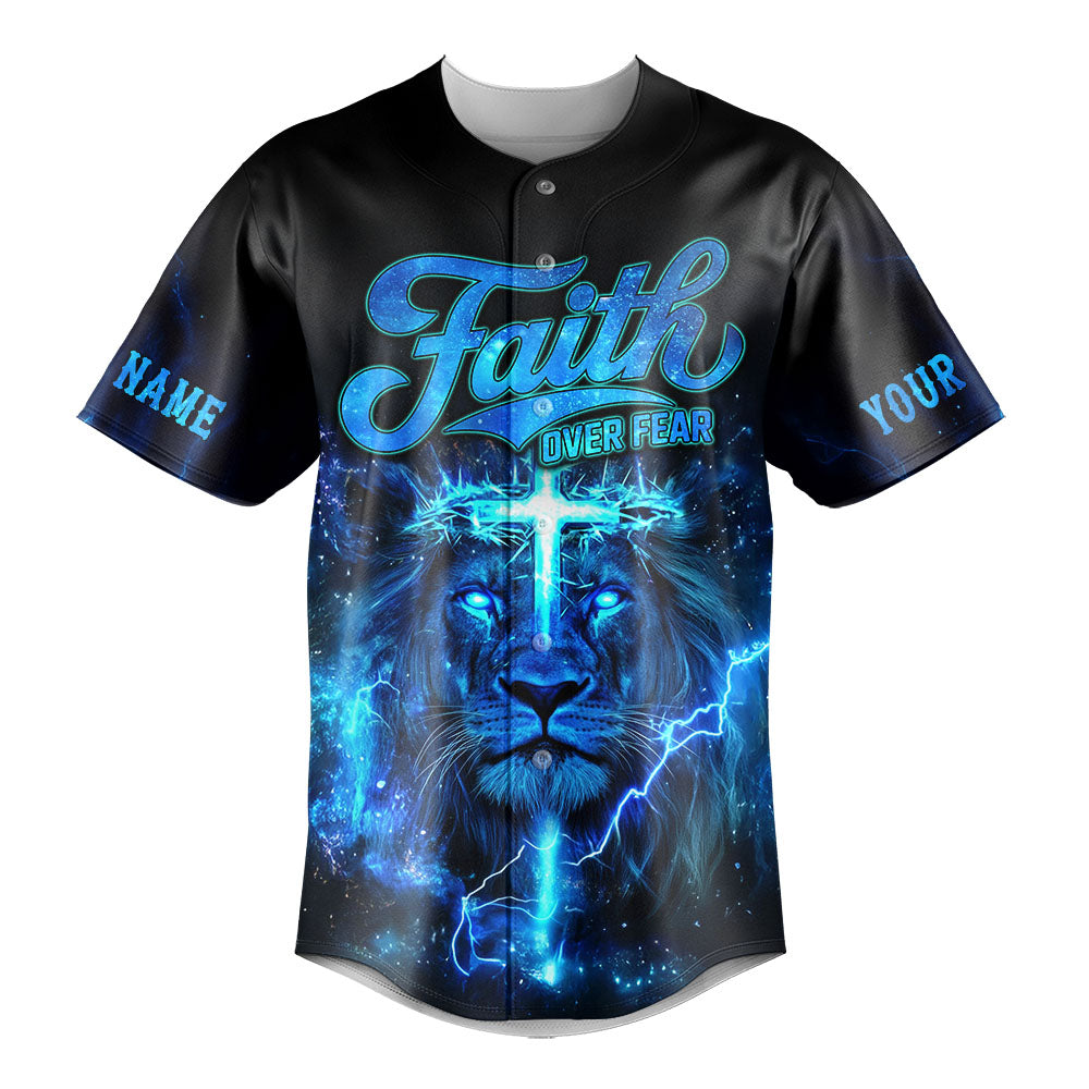 Jesus Dropped The Charges Lion Custom Name Baseball Jersey