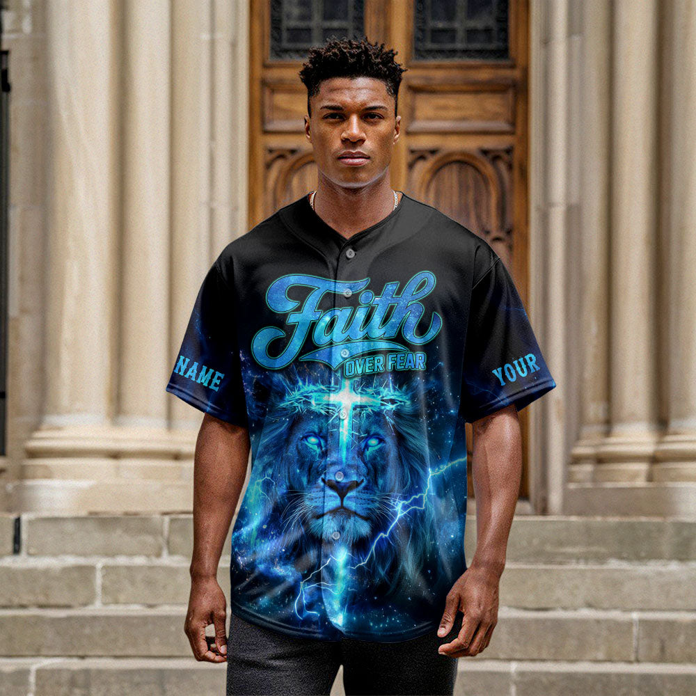 Jesus Dropped The Charges Lion Custom Name Baseball Jersey
