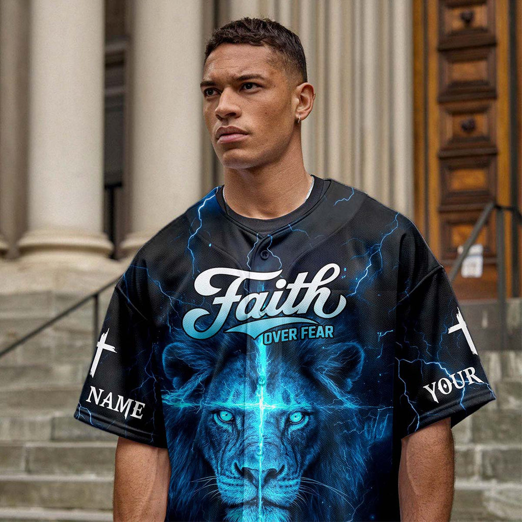 Even In Darkness I See His Light Custom Name Baseball Jersey