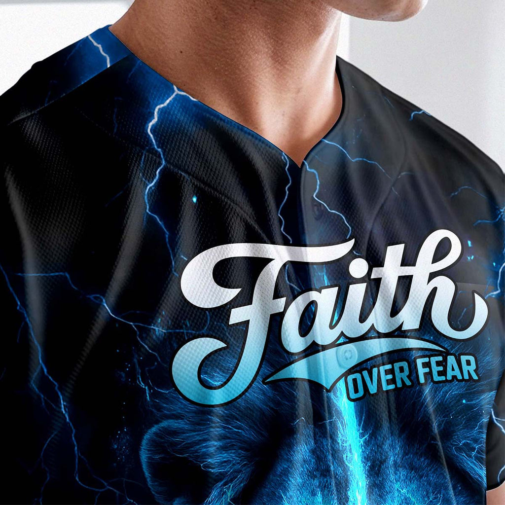 Even In Darkness I See His Light Custom Name Baseball Jersey