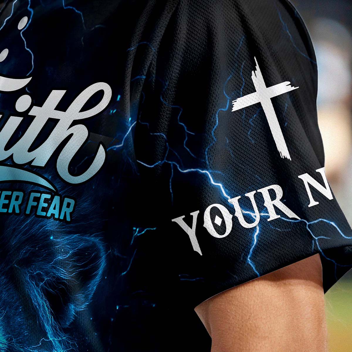 Even In Darkness I See His Light Custom Name Baseball Jersey
