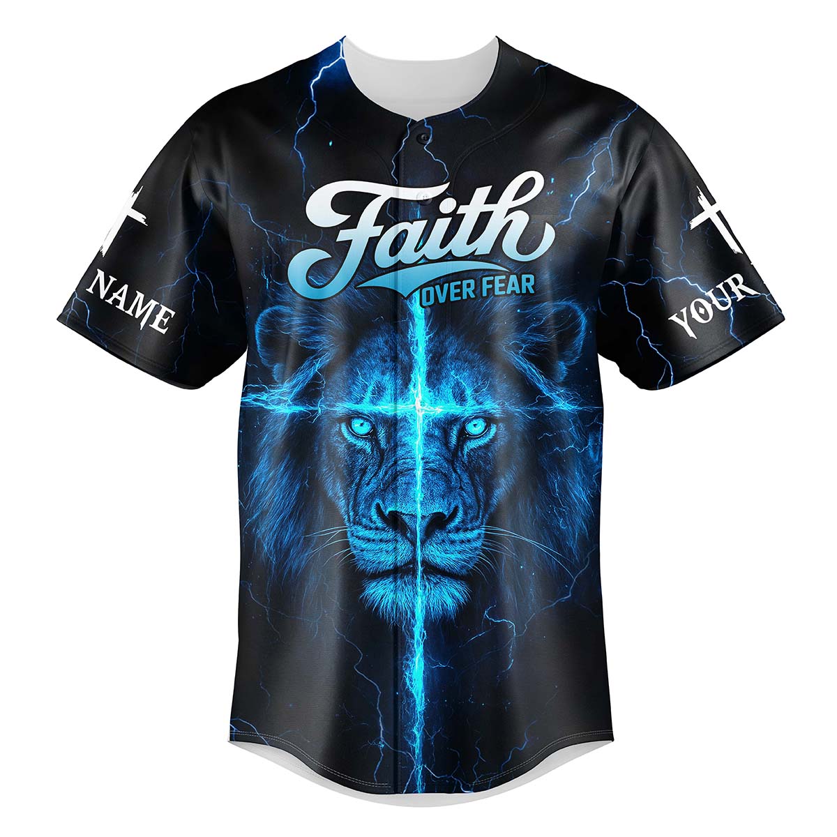 Even In Darkness I See His Light Custom Name Baseball Jersey