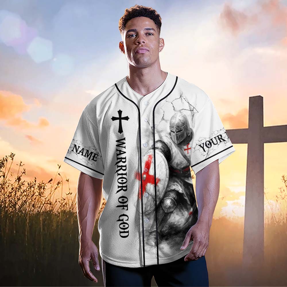By My God I Can Leap Over A Wall Custom Name Baseball Jersey