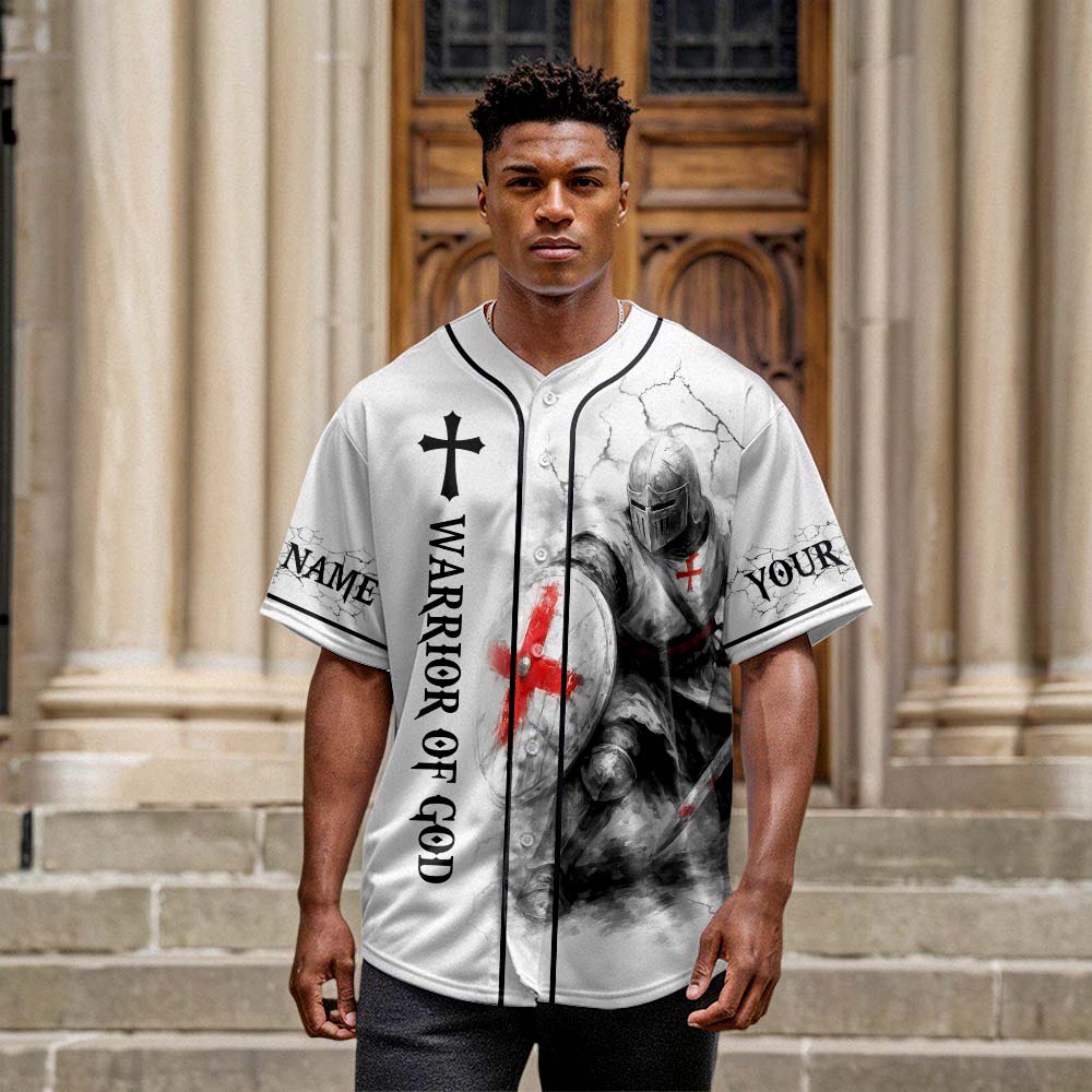 By My God I Can Leap Over A Wall Custom Name Baseball Jersey