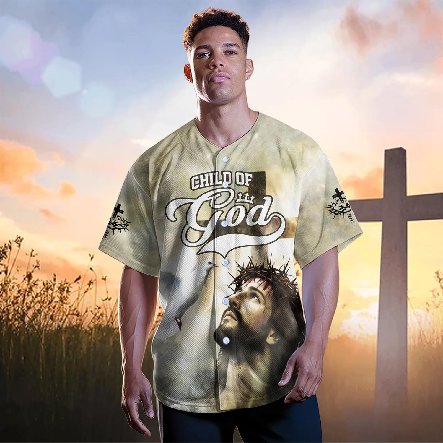 Child of God – Divine Grace Jesus Baseball Jersey