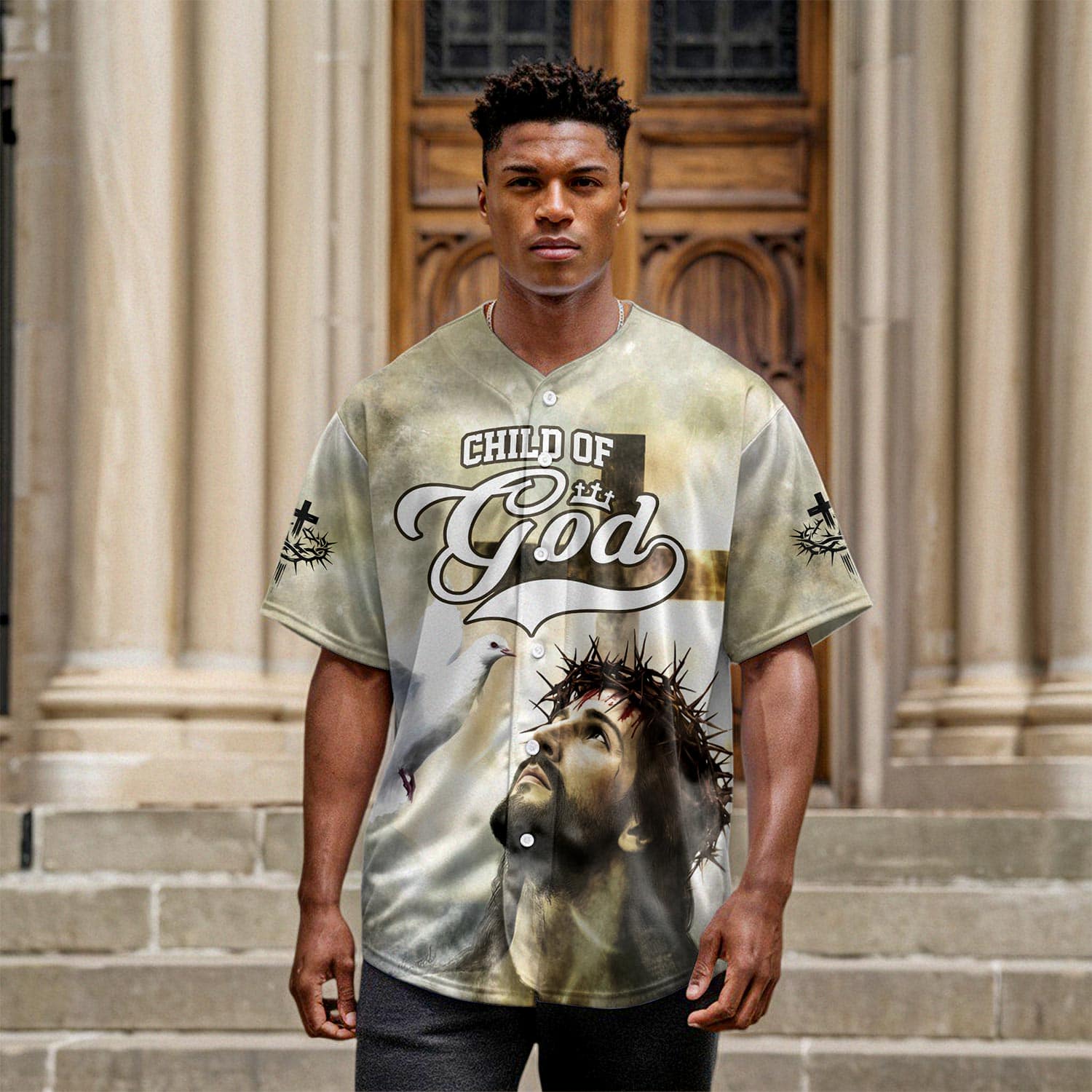 Child of God – Divine Grace Jesus Baseball Jersey