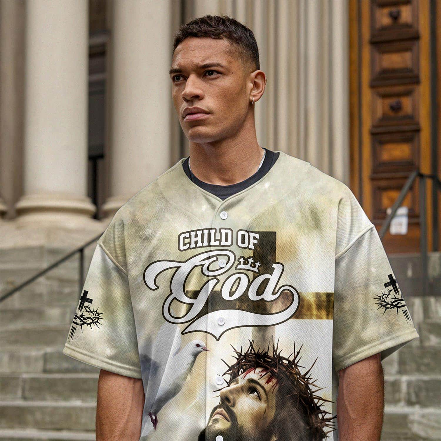Child of God – Divine Grace Jesus Baseball Jersey