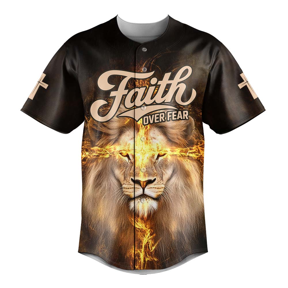 Faith over Fear Lion of Judah Baseball Jersey Deal