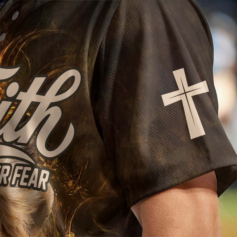 Faith over Fear Lion of Judah Baseball Jersey Deal