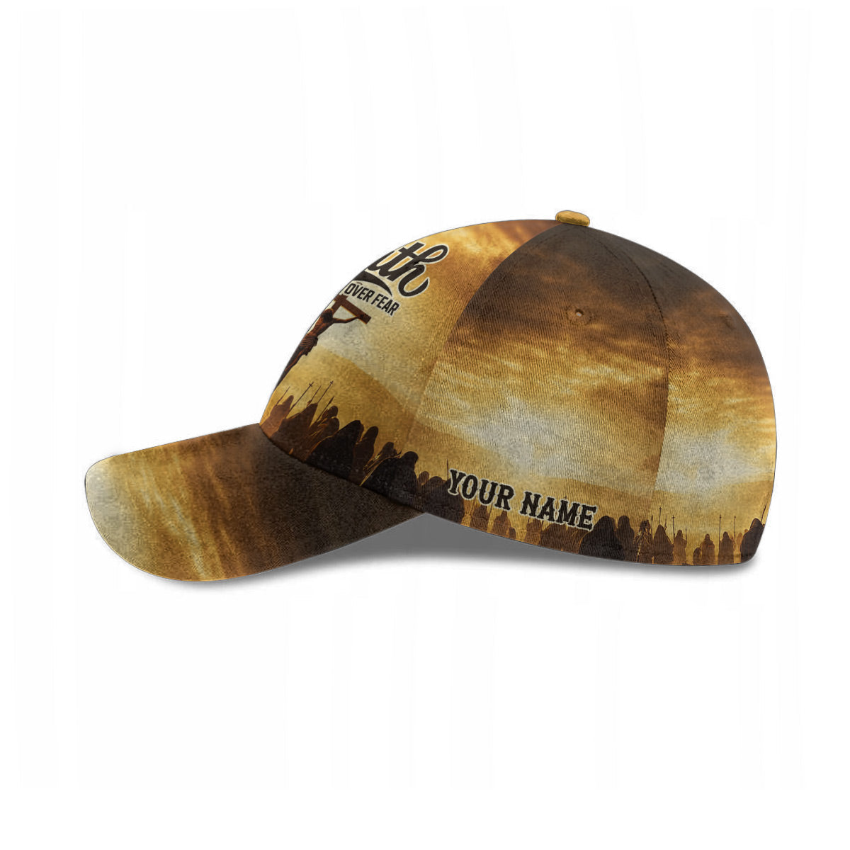 Jesus Faith Over Fear Cross Baseball Cap