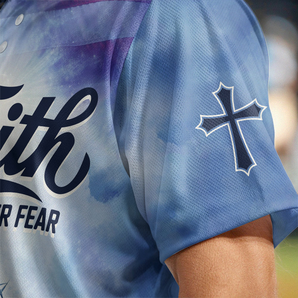 Jesus Faith Over Fear Baseball Jersey