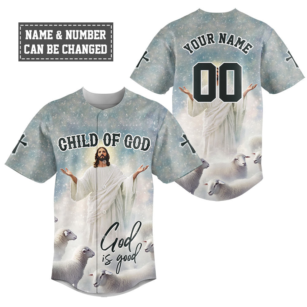 Jesus God Is Good Baseball Jersey