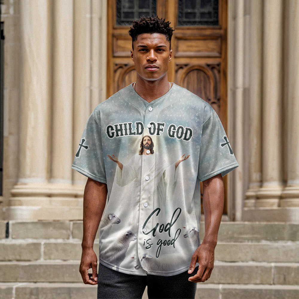 Jesus God Is Good Baseball Jersey