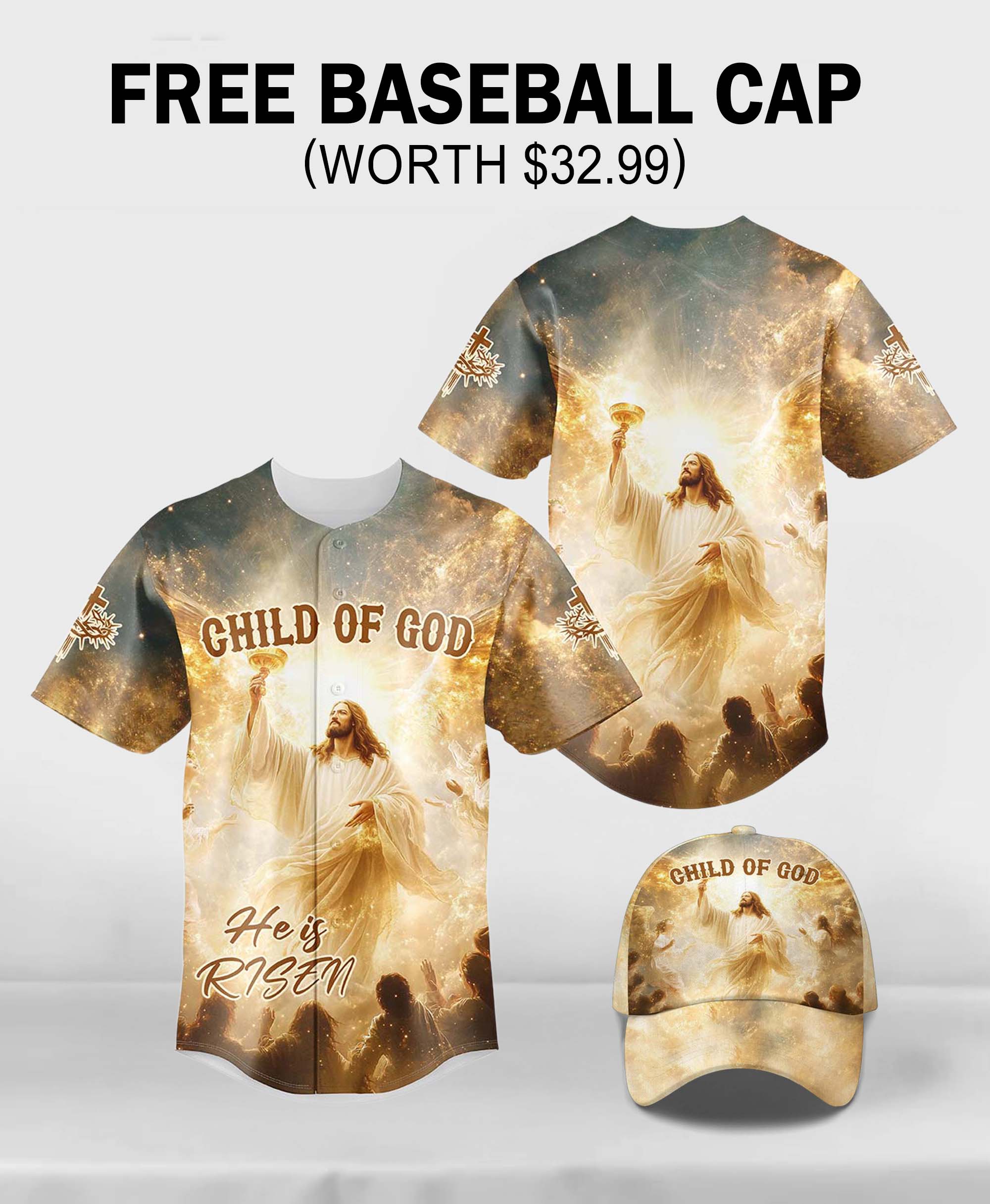 Child of God Risen Baseball Jersey Deal