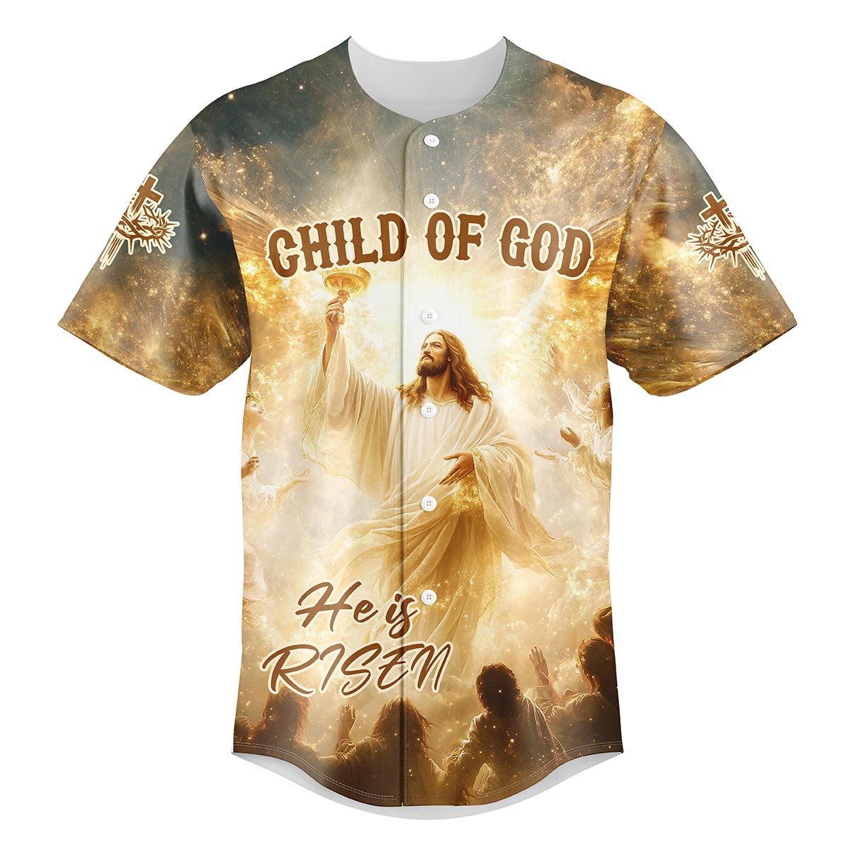 Child Of God He is Risen Baseball Jersey