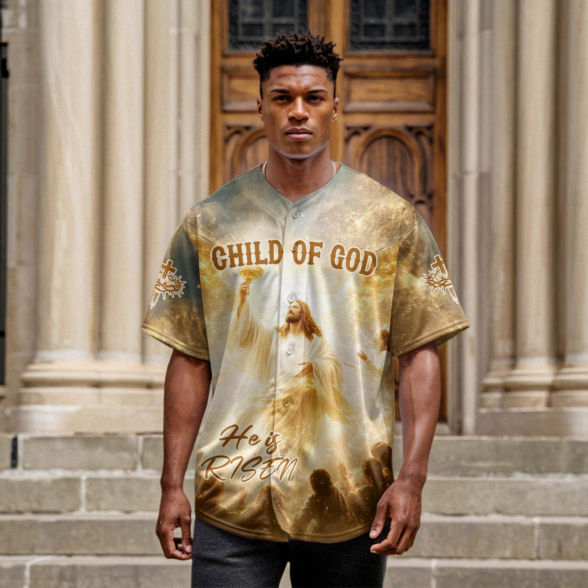 Child of God Risen Baseball Jersey 2