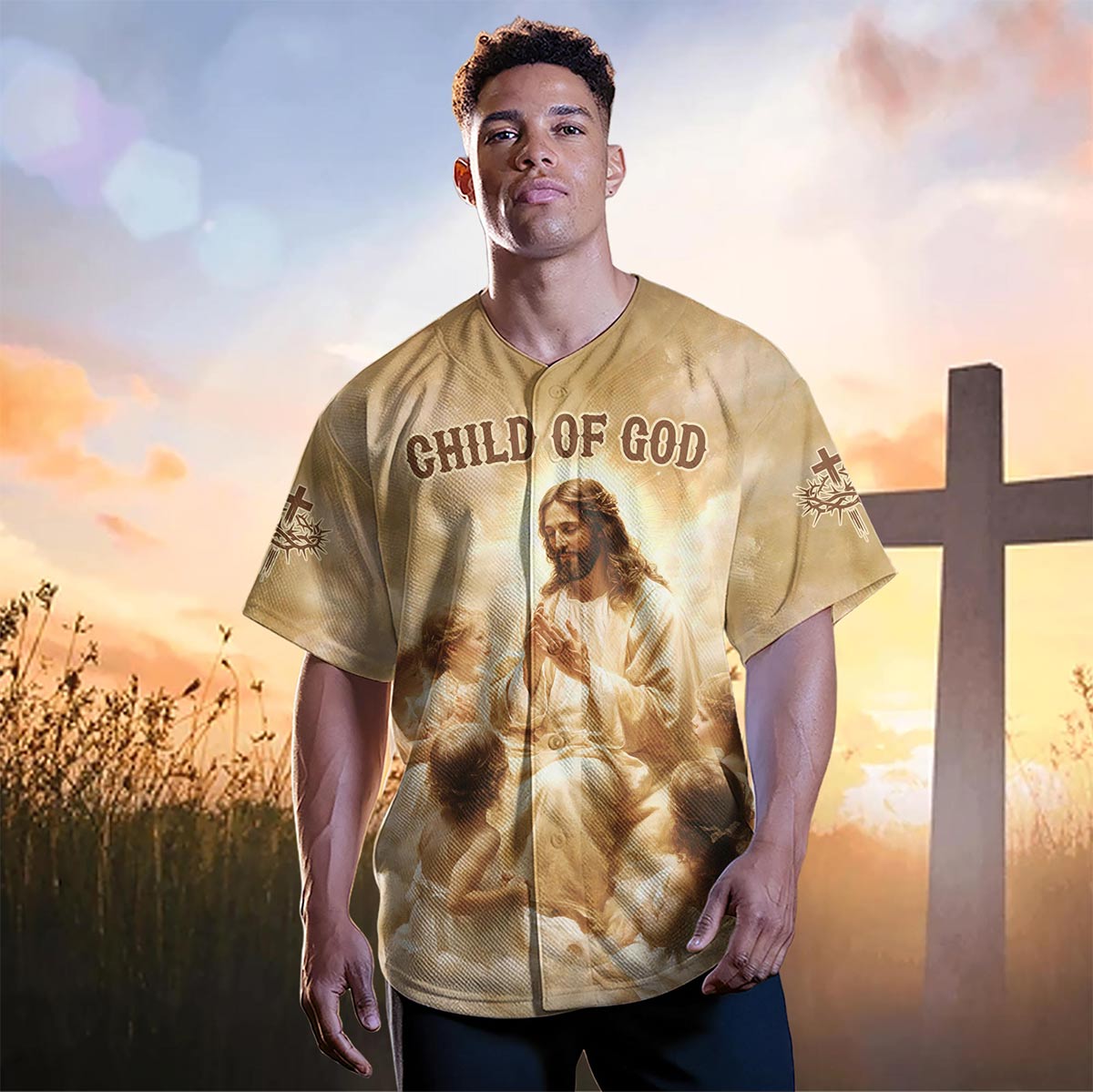 Jesus Child Of God Baseball Jersey