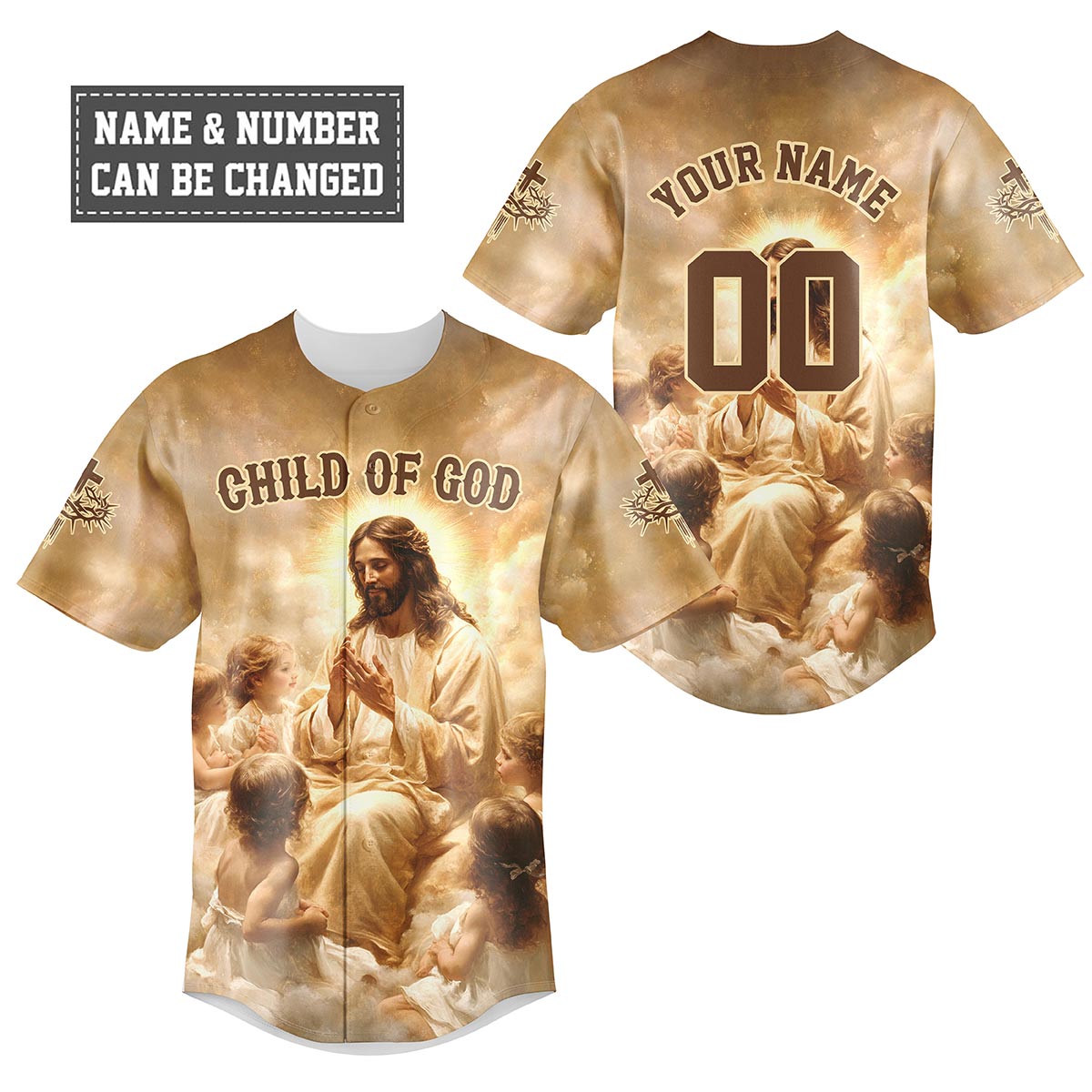 Jesus Child Of God Baseball Jersey