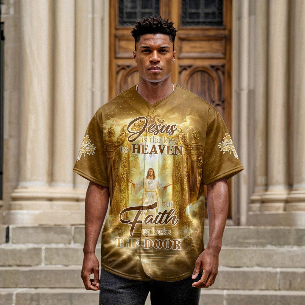 Jesus is the Key to Heaven Baseball Jersey