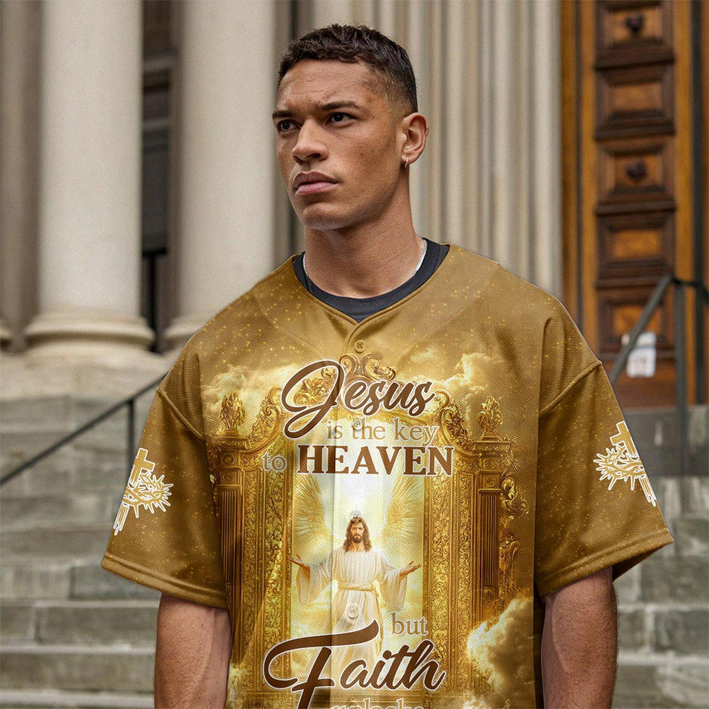 Jesus is the Key to Heaven Baseball Jersey