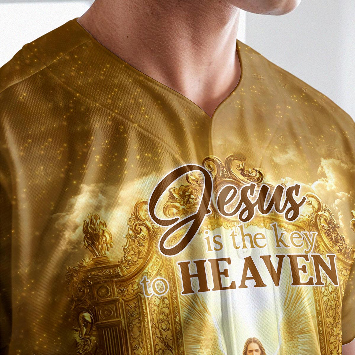 Jesus is the Key to Heaven Baseball Jersey