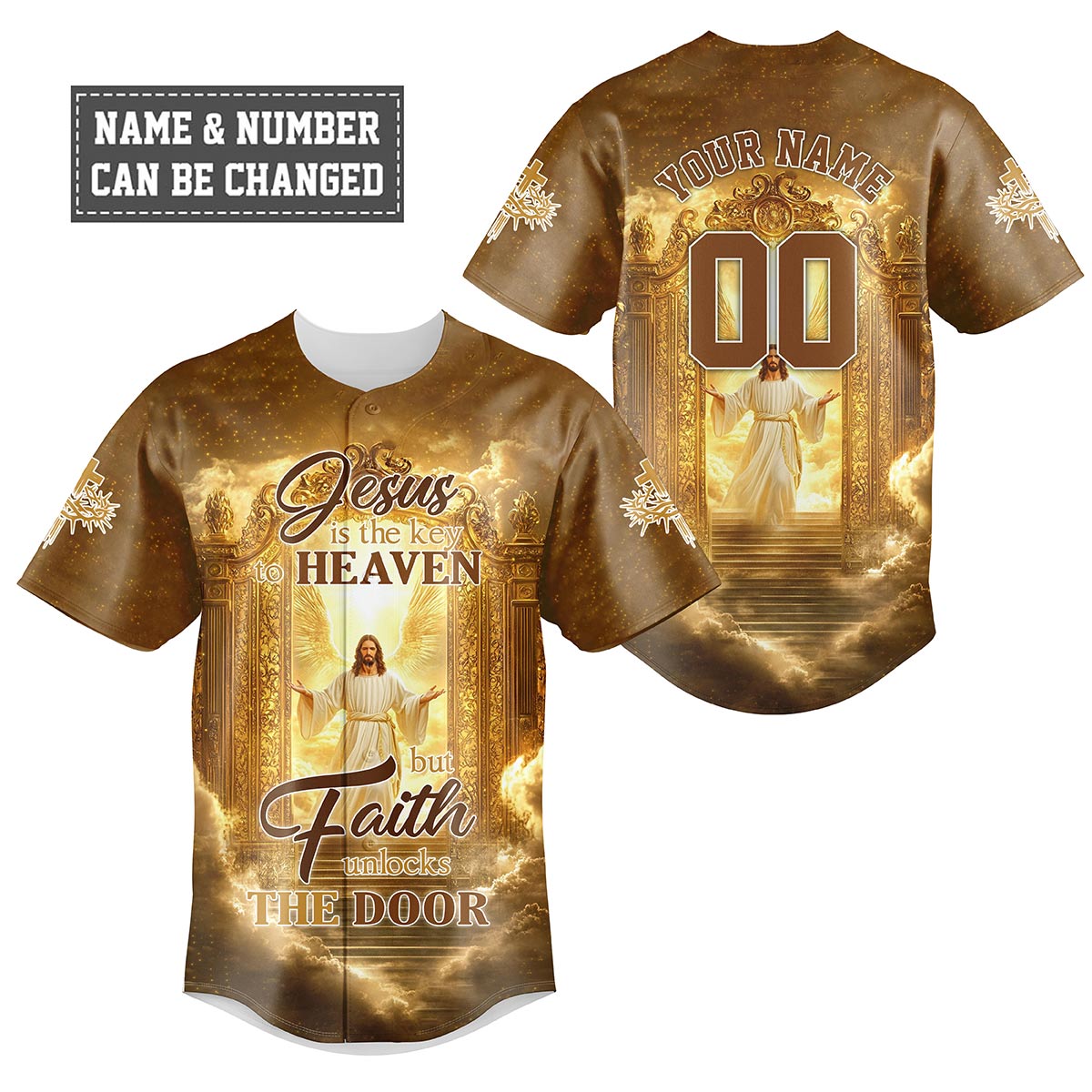 Jesus is the Key to Heaven Baseball Jersey