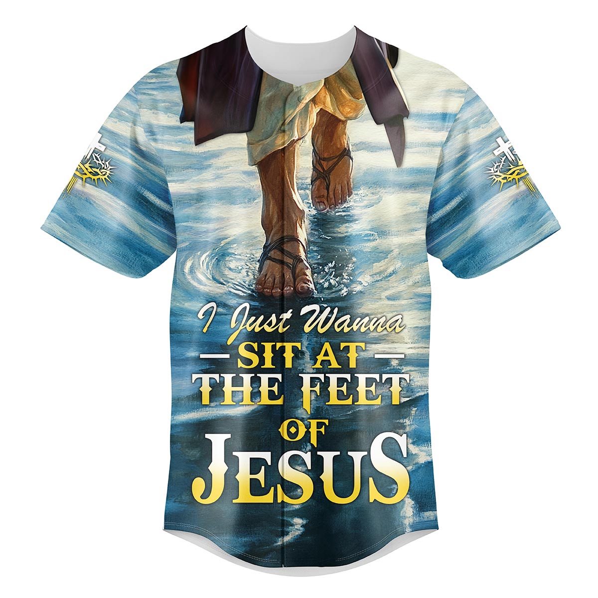 I Just Wanna Sit At The Feet Of Jesus Baseball Jersey
