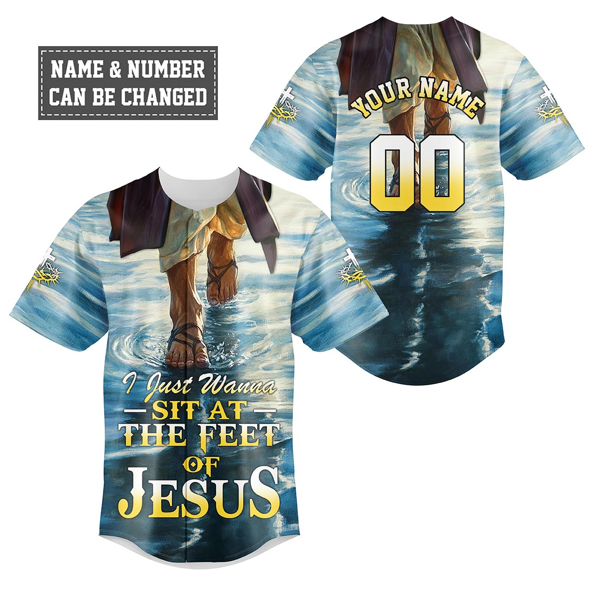 I Just Wanna Sit At The Feet Of Jesus Baseball Jersey